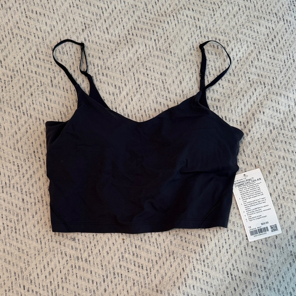 Lululemon Athletica Dark Blue Cropped Align Tank